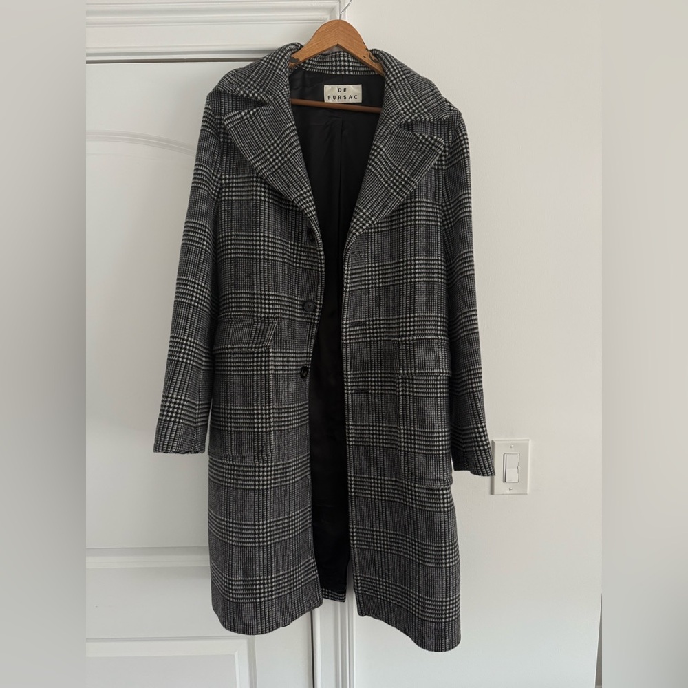 De Fursac Plaid Gray Coat
